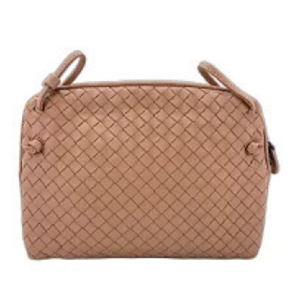 Bottega Veneta Leather Beige Bag Shoulder Intrecciato Cream Tan Cream